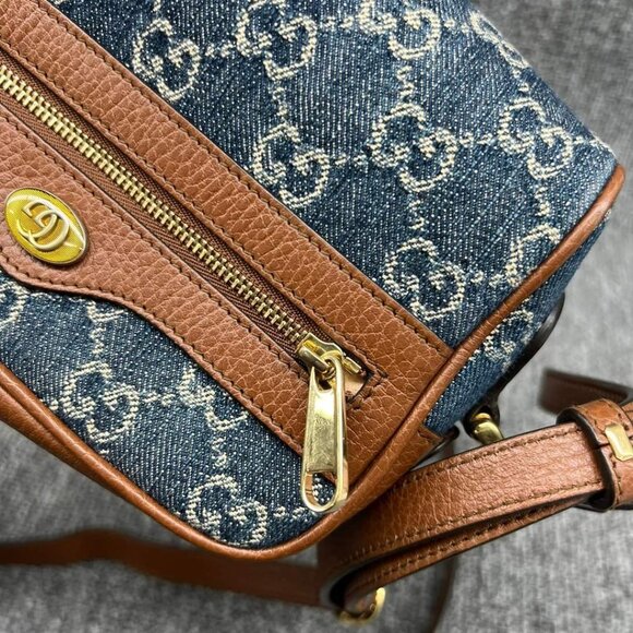100% Authentic Gucci Ophidia GG Denim Mini Shoulder Bag - Picture 4 of 15